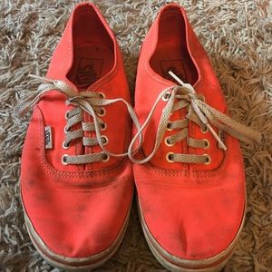 Bright orange authentic lo pro Vans